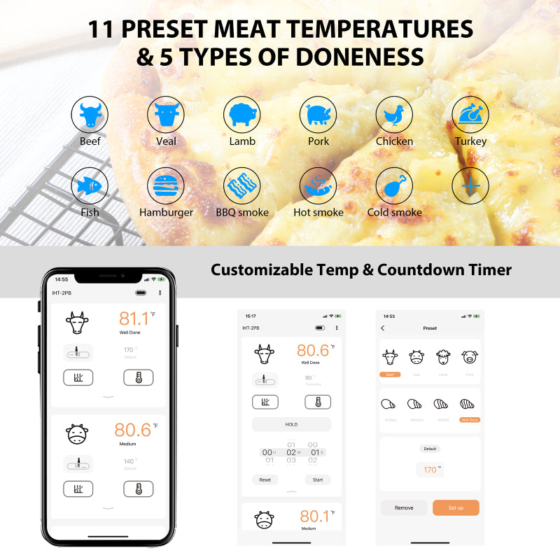 INKBIRD Bluetooth Food Thermometer - anydaydirect
