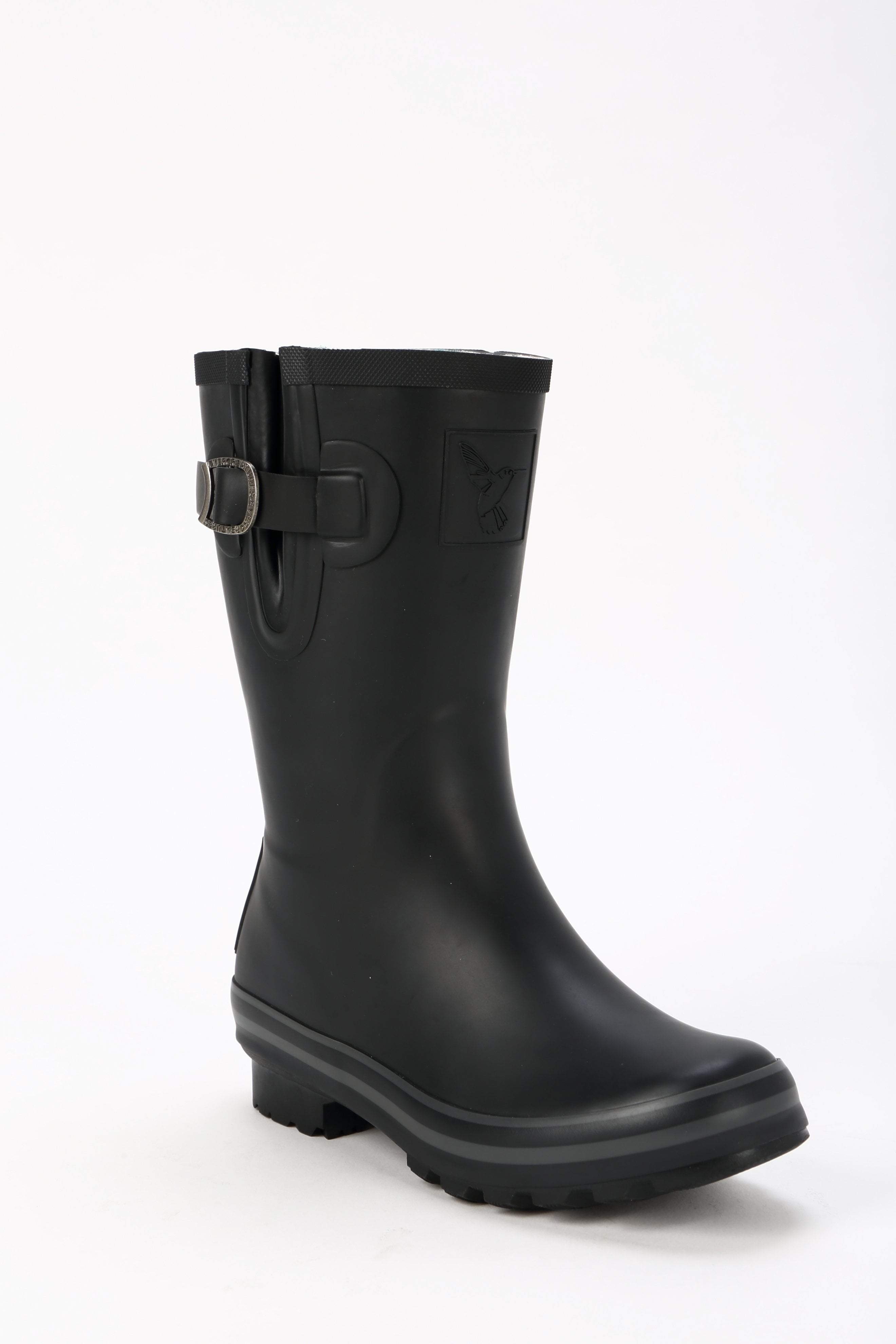 Evercreatures All Black Plain Short Wellies - anydaydirect