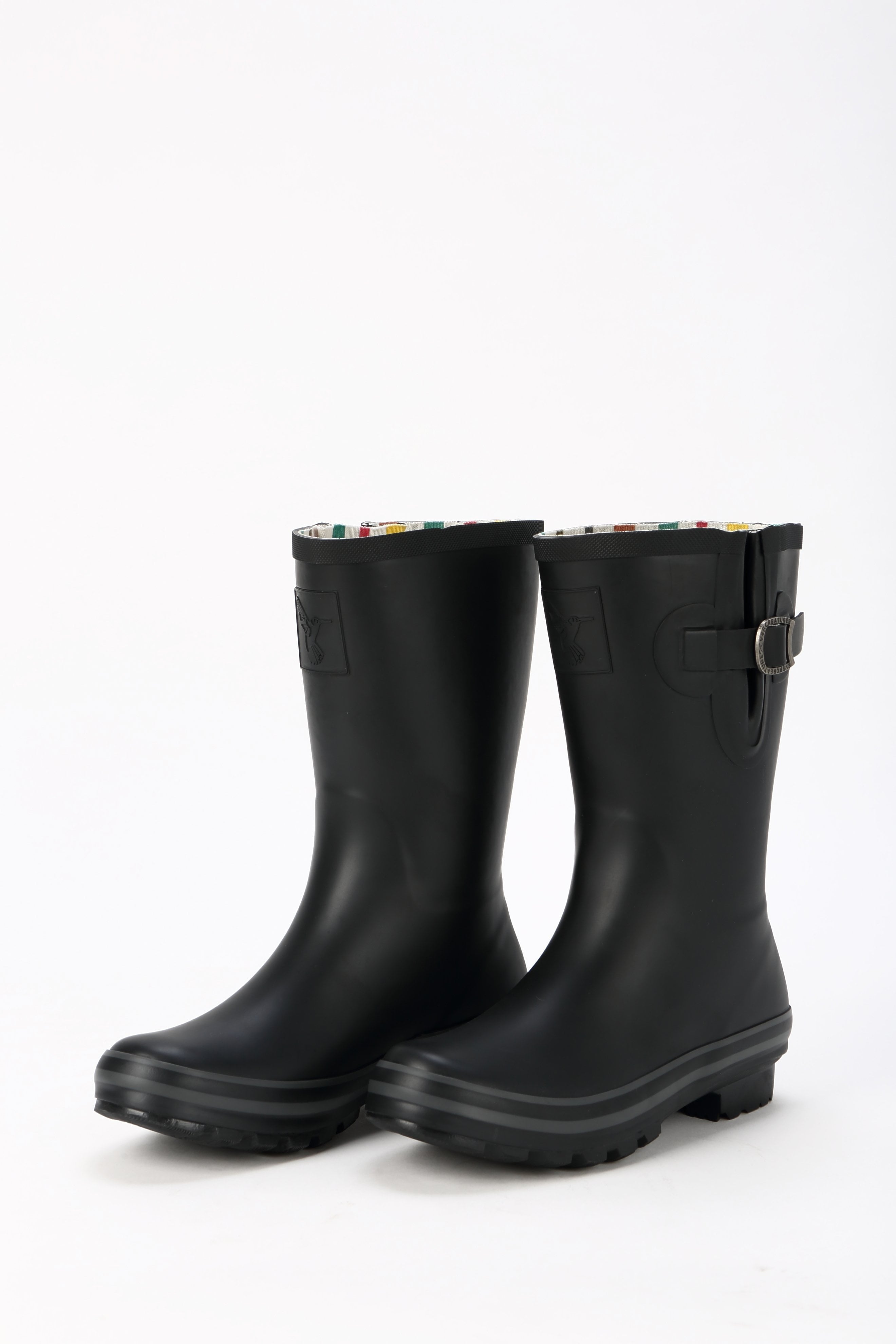 Evercreatures All Black Plain Short Wellies - anydaydirect