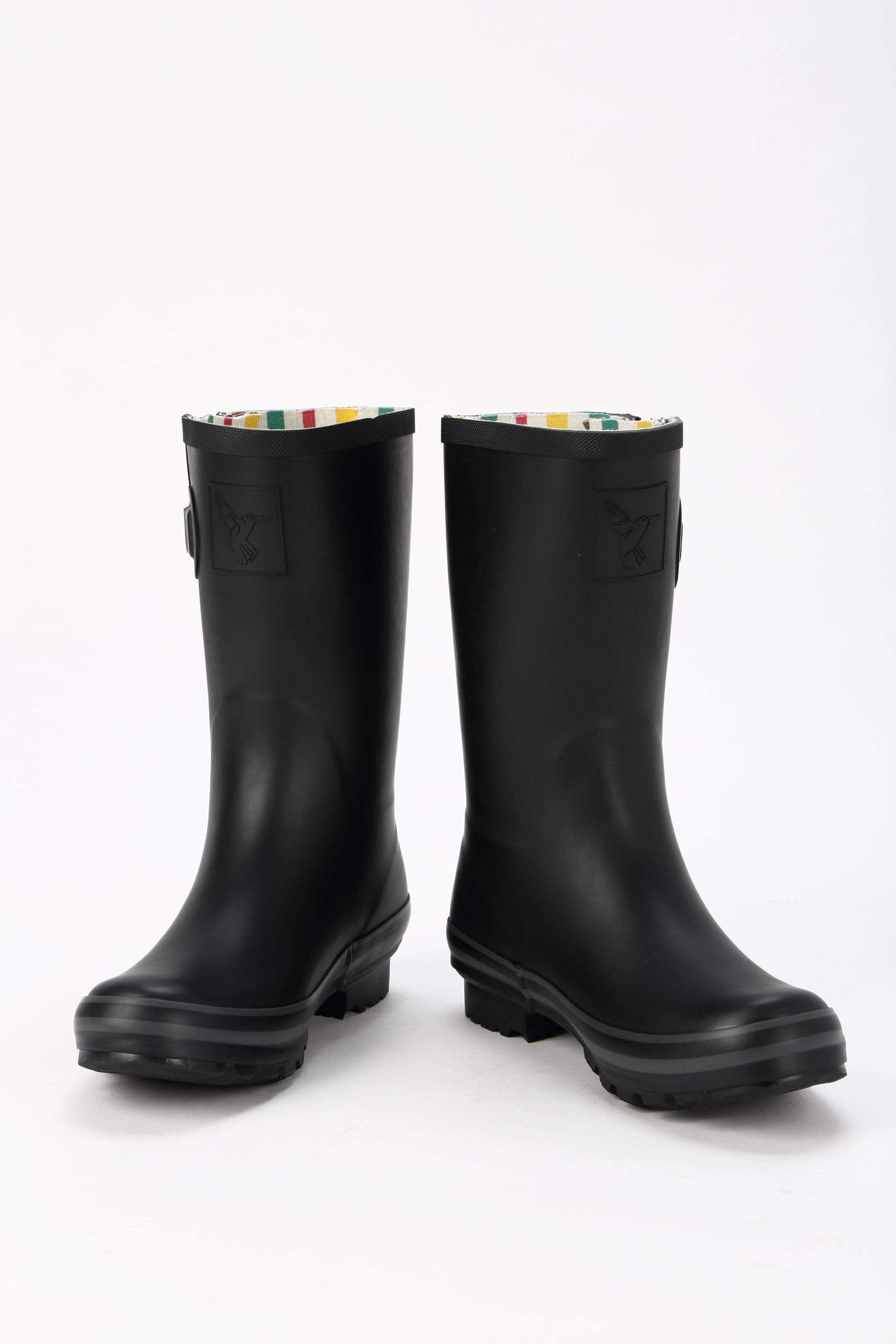 Evercreatures All Black Plain Short Wellies - anydaydirect