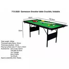 Crucible Snooker Table - anydaydirect
