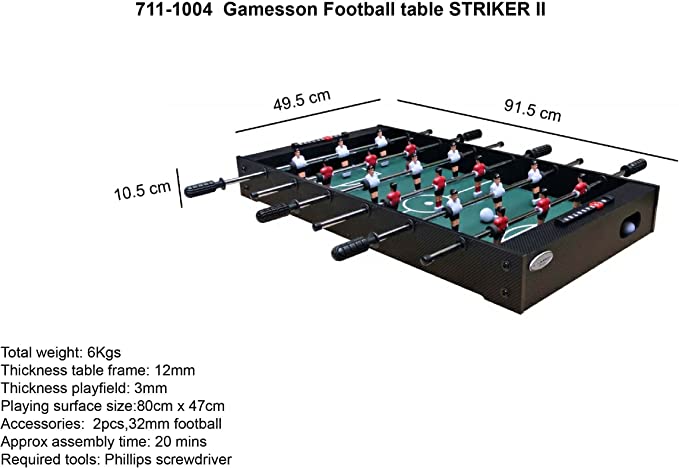 3Ft Striker Ii Football Table - anydaydirect