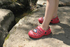 Rouchette Anabel Kids Clog - Red - anydaydirect