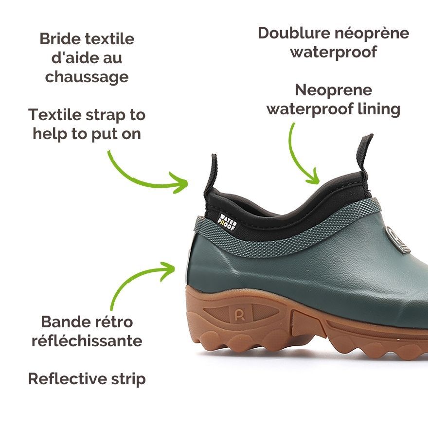 Rouchette Clean Kids Ankle - Green - anydaydirect