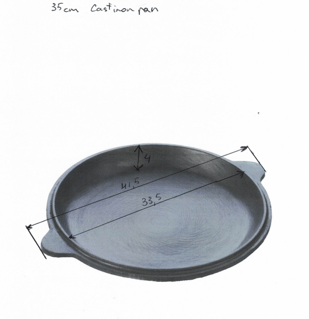 Cast iron pan – lid, 35 cm. (Media/Grande/Limited) - anydaydirect