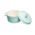Grandfeu Enamelled Cast Iron Pot in Light Blue, 4.7l. With Lid - anydaydirect