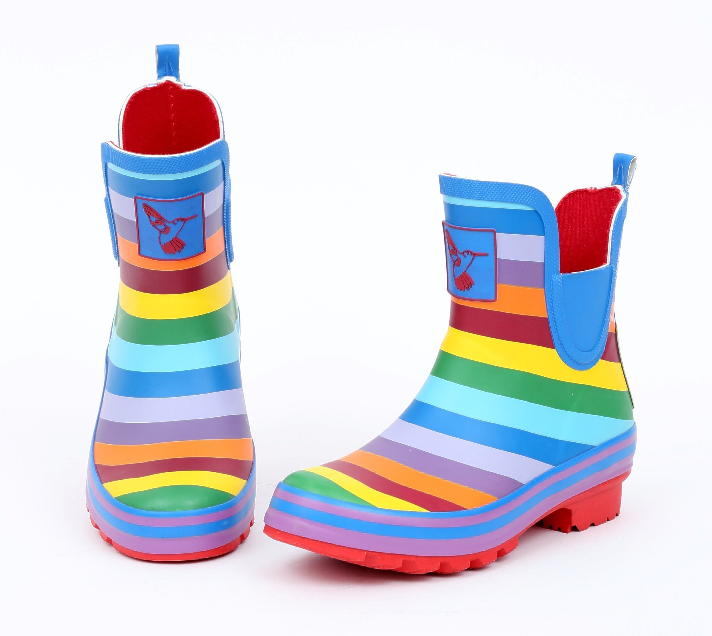 Evercreatures Rainbow Meadow Ankle Wellies - anydaydirect