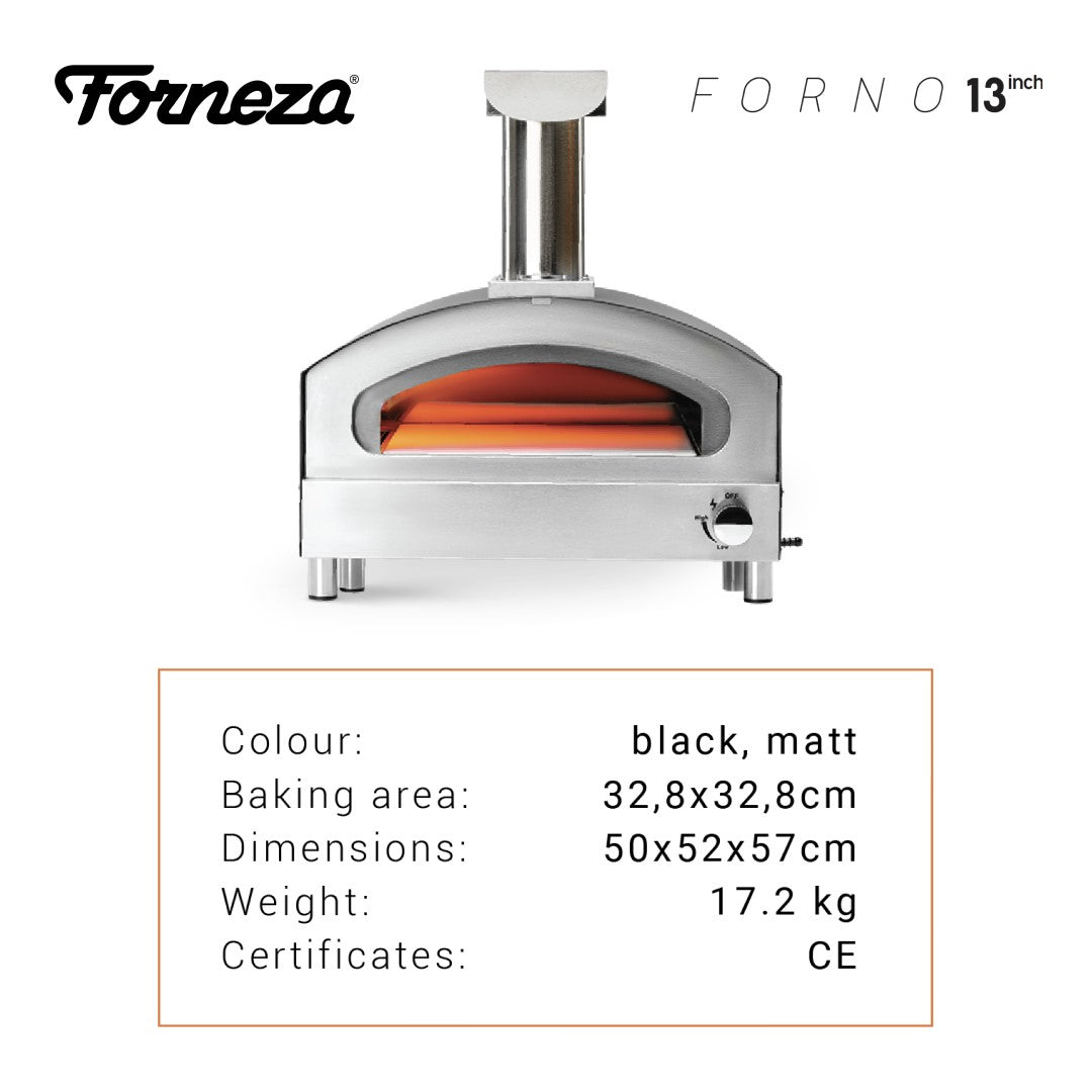 Forneza Forno 13 Inch Gas Pizza Oven With Accessories Bundle - anydaydirect