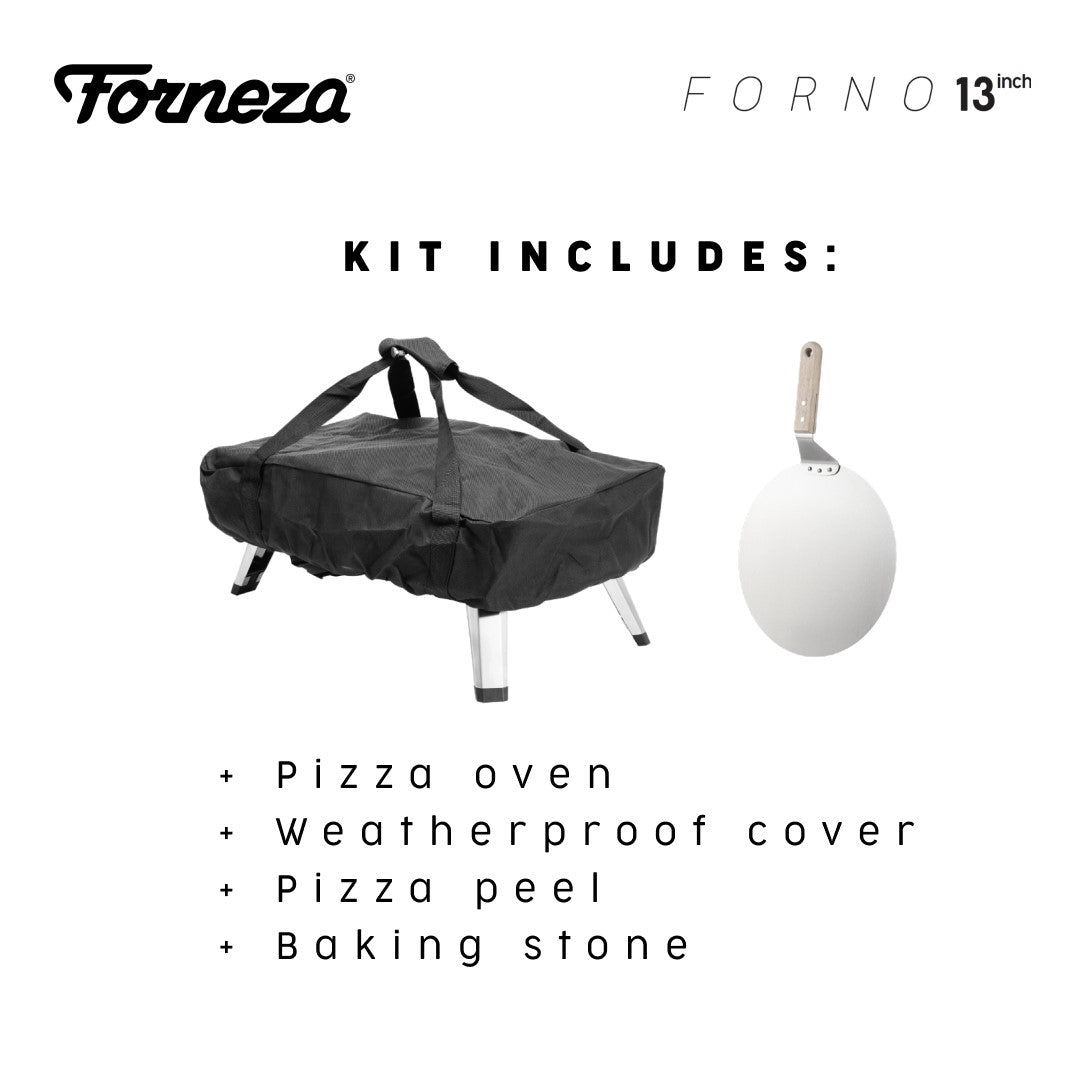 Forneza Forno 13 Inch Gas Pizza Oven With Accessories Bundle - anydaydirect