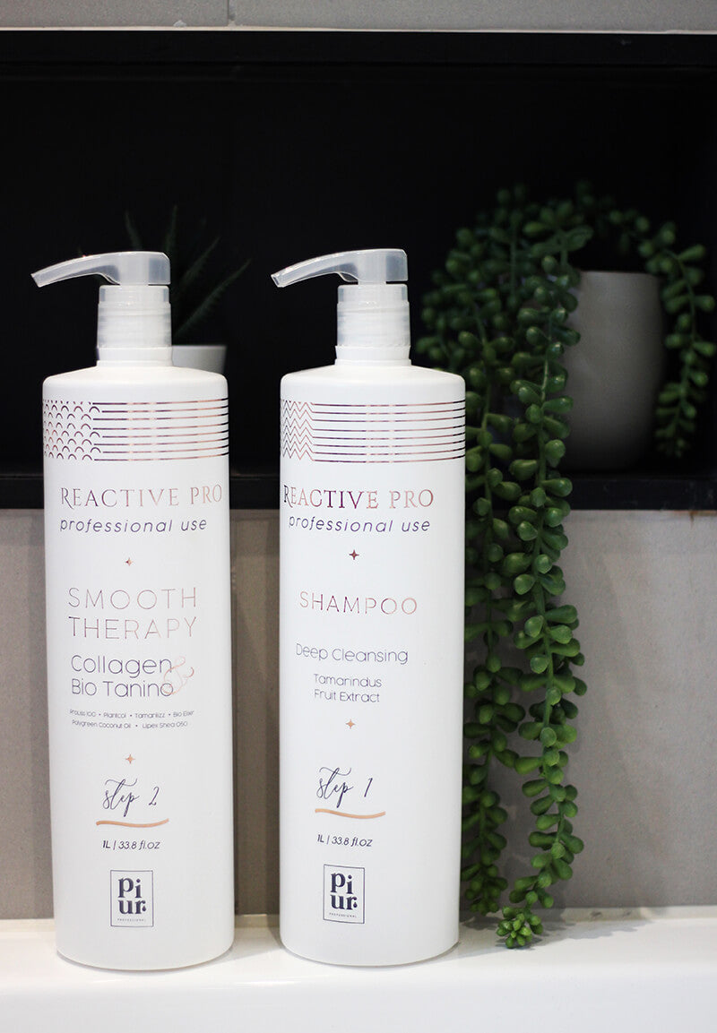 PIUR - Reactive Pro Sulphate Free Smooth Therapy Collagen Haircare System KIT 1L - anydaydirect