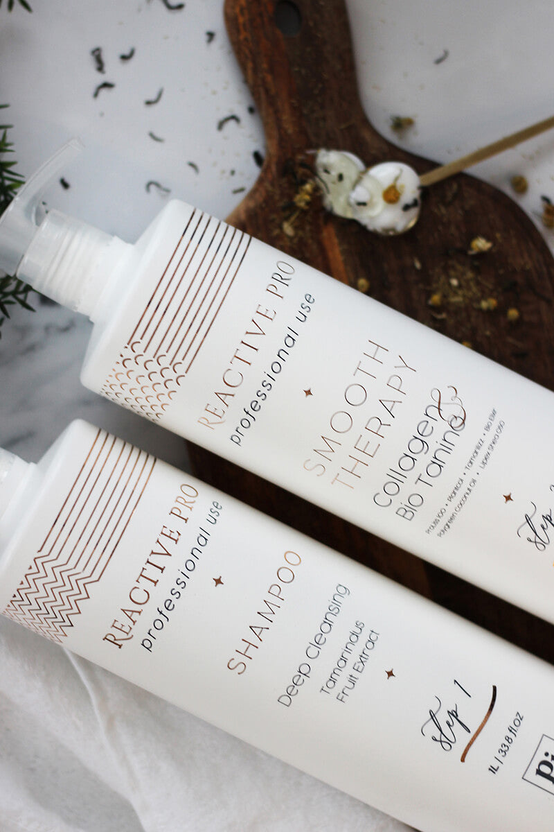 PIUR - Reactive Pro Sulphate Free Smooth Therapy Collagen Haircare System KIT 1L - anydaydirect