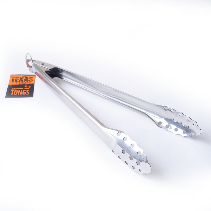 Texas Club Stainless Steel Tongs, 40 cm - anydaydirect
