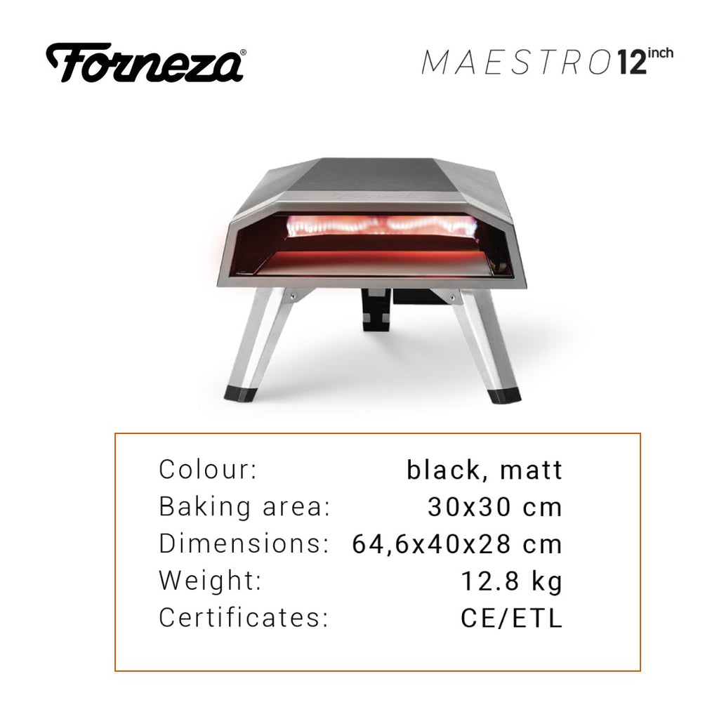 Forneza 12 Inch Gas Pizza Oven with Accessories Bundle - anydaydirect