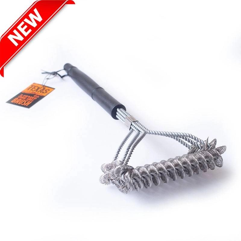Texas Club 3-Head Spiral Grill Brush, 43 cm - anydaydirect