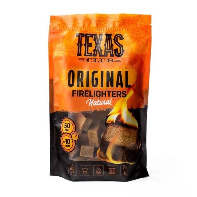 Texas Club Original Ecological Fire Starters, 50 pcs. - anydaydirect