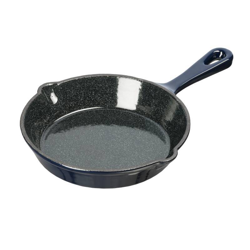 Grandfeu Blue Enamelled Cast Iron frying pan, Ø 15.5cm. - anydaydirect