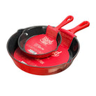 Grandfeu Red Enamelled Cast Iron frying pan, Ø 25cm. - anydaydirect