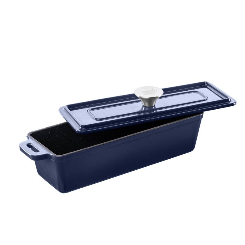Grand Feu Blue Baking Dish With Lid - anydaydirect