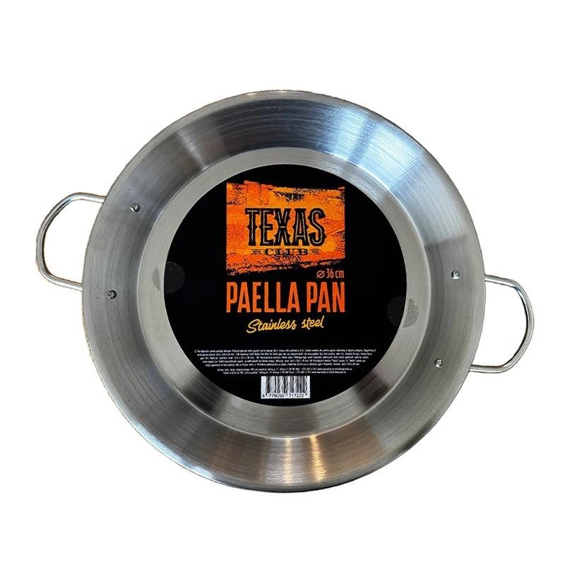 Texas Club Stainless Steel Paella Pan, 36cm (Media/Žalgiris/Grande/Limited) - anydaydirect