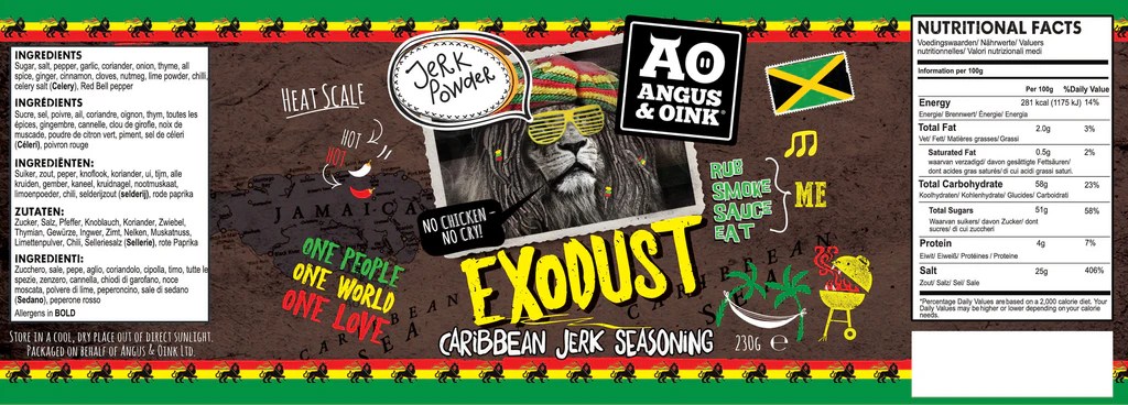 Angus &amp; Oink Exodust Jerk Seasoning, 230g. - anydaydirect
