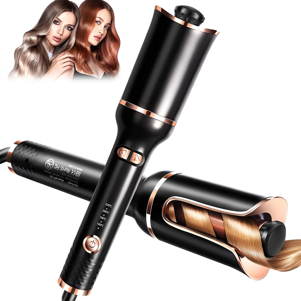 Anydaydirect Auto Hair Curler Automatic Curling Iron Rotating Styling Tool Hair Iron Curling Wand Air Tourmaline Ceramic Heater Hair Waver - anydaydirect
