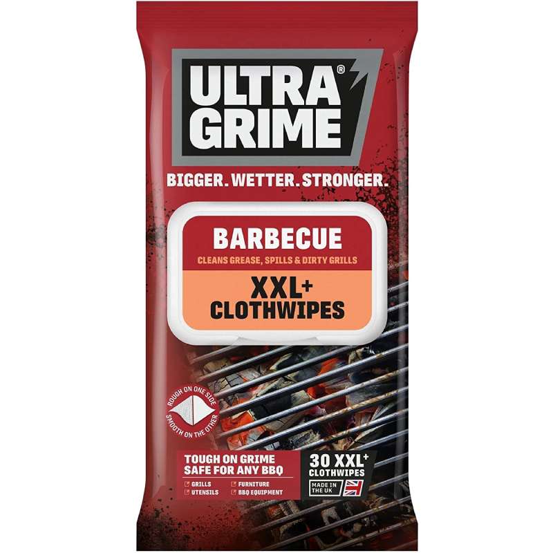 UltraGrime LIFE Barbecue XXL+ Clothwipes 30pk. - anydaydirect
