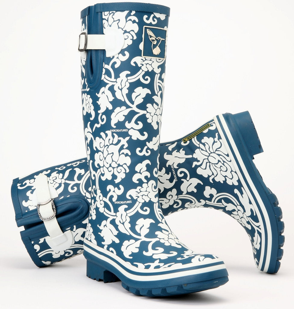 Evercreatures Delft Tall Wellies - anydaydirect