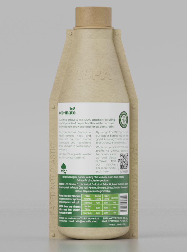 Fresh Juniper concentrated non-bio laundry liquid - 500ml Paper Bottle - anydaydirect