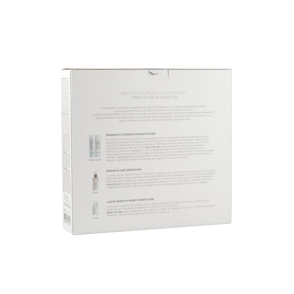 BRAE - KIT Divine 4 in 1, Shampoo, Conditioner, Plume Serum and Power Dose - anydaydirect