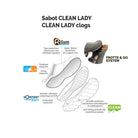 Rouchette Clean Lady Clog - Grey - anydaydirect