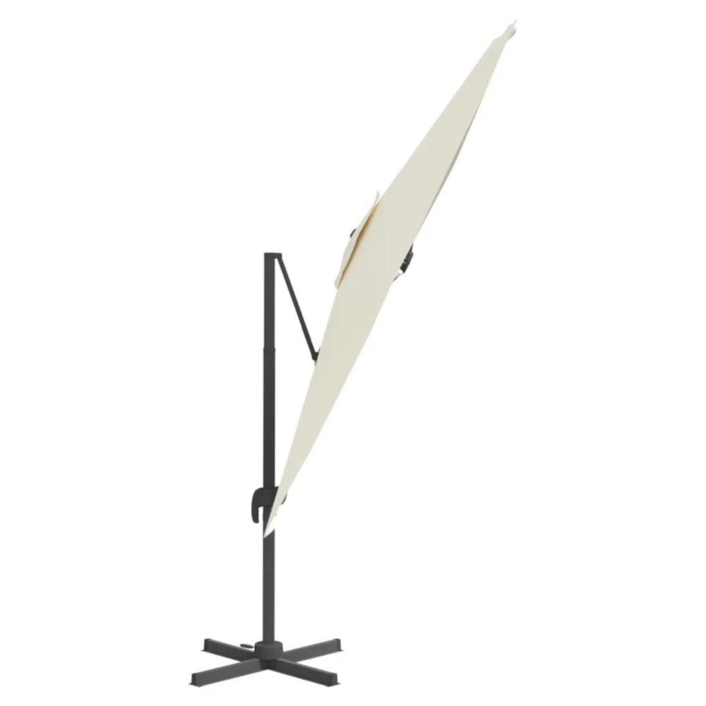 Cantilever Umbrella with Aluminium Pole Sand White 400x300 cm - anydaydirect