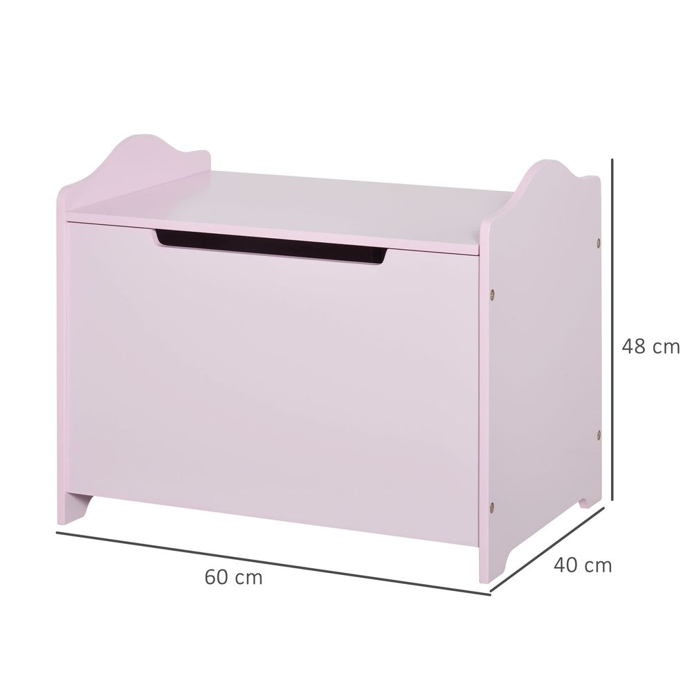 40x60cm Kids Storage Box Toy Organiser for Child 3 Yrs+ Bedroom Pink HOMCOM - anydaydirect