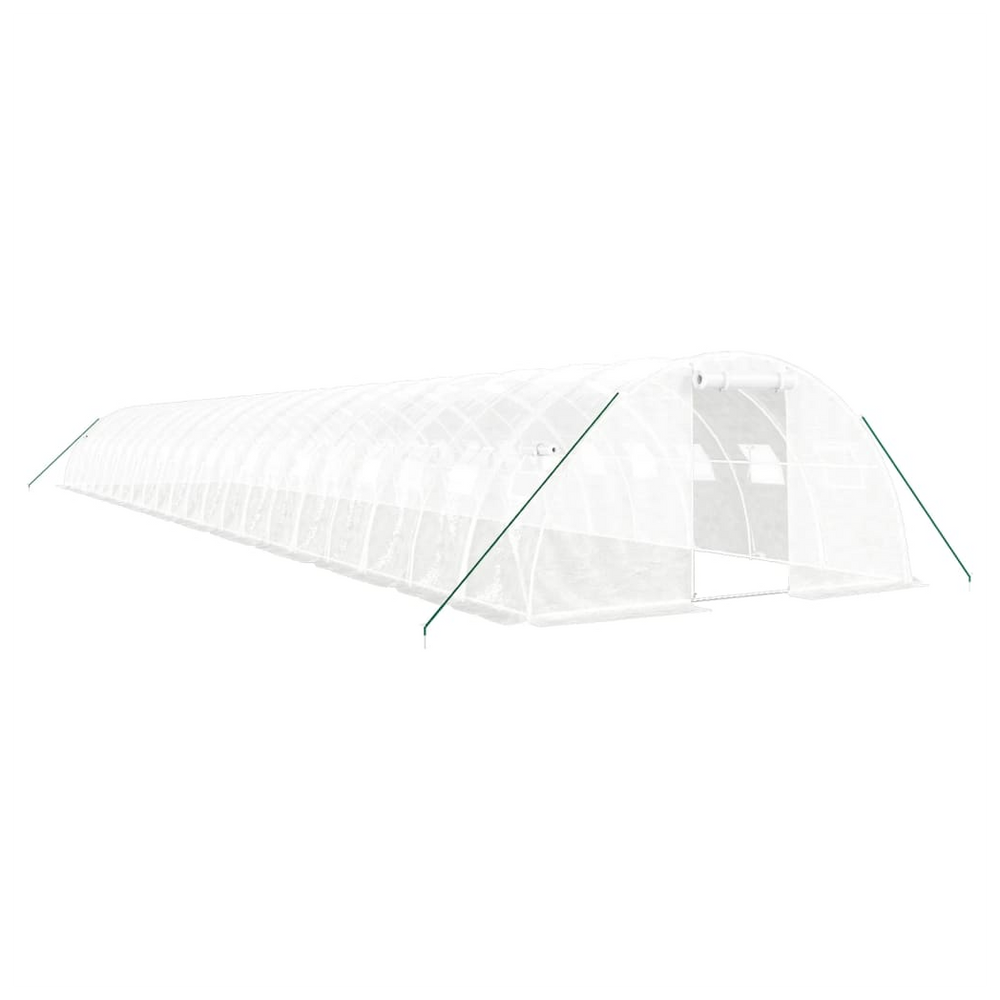 vidaXL Greenhouse with Steel Frame White 88 m² 22x4x2 m - anydaydirect