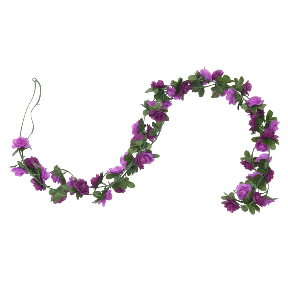 vidaXL Artificial Flower Garlands 6 pcs Light Purple 240 cm - anydaydirect
