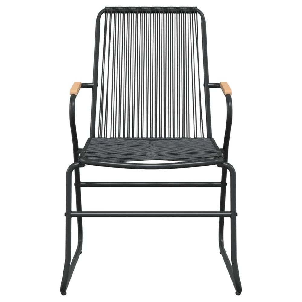 Garden Chairs 4 pcs Black 58x59x85.5 cm PVC Rattan - anydaydirect