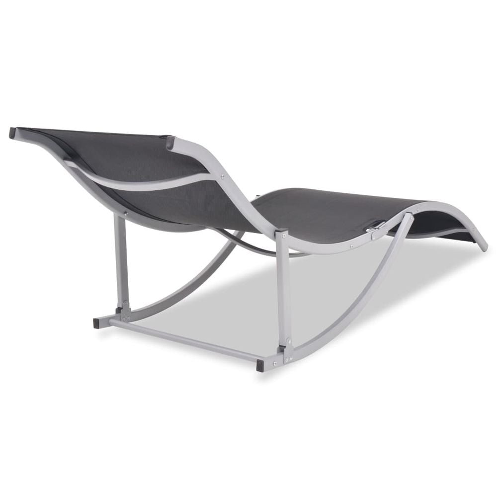 Folding Sun Loungers 2 pcs Aluminium and Textilene - anydaydirect