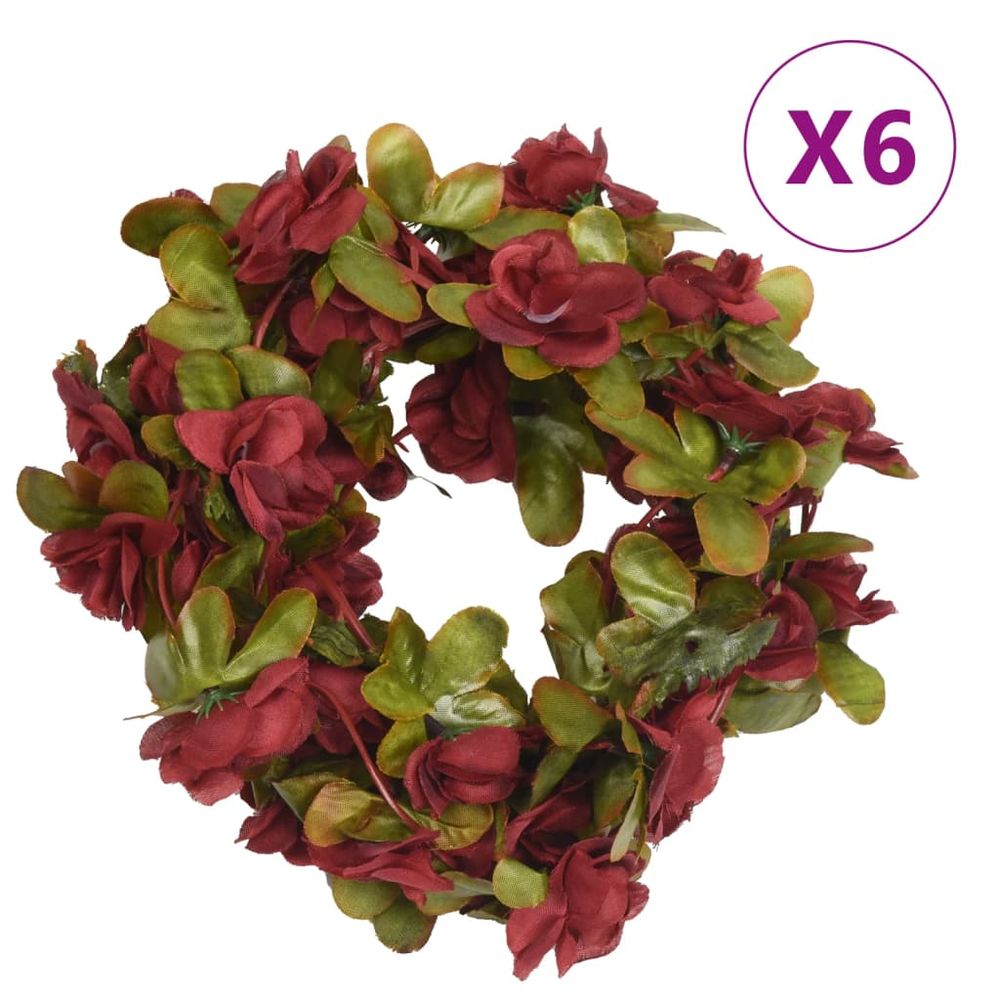 vidaXL Artificial Flower Garlands 6 pcs Wine Red 250 cm - anydaydirect