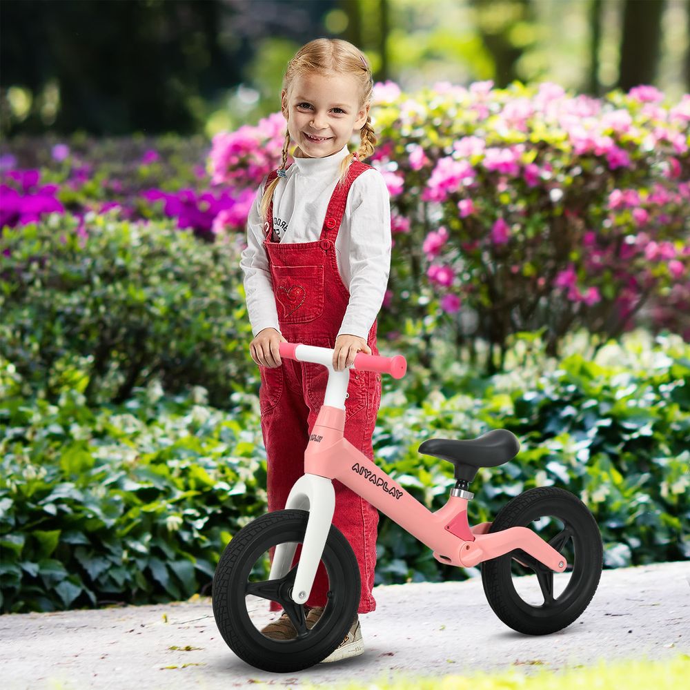 Baby Balance Bike, Training Bike w/ Adjustable Seat and Handlebar - Pink - anydaydirect