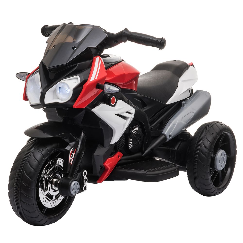 Kids Electric Motorcycle Ride-On Toy 6V Battery Music Horn Lights Red HOMCOM - anydaydirect