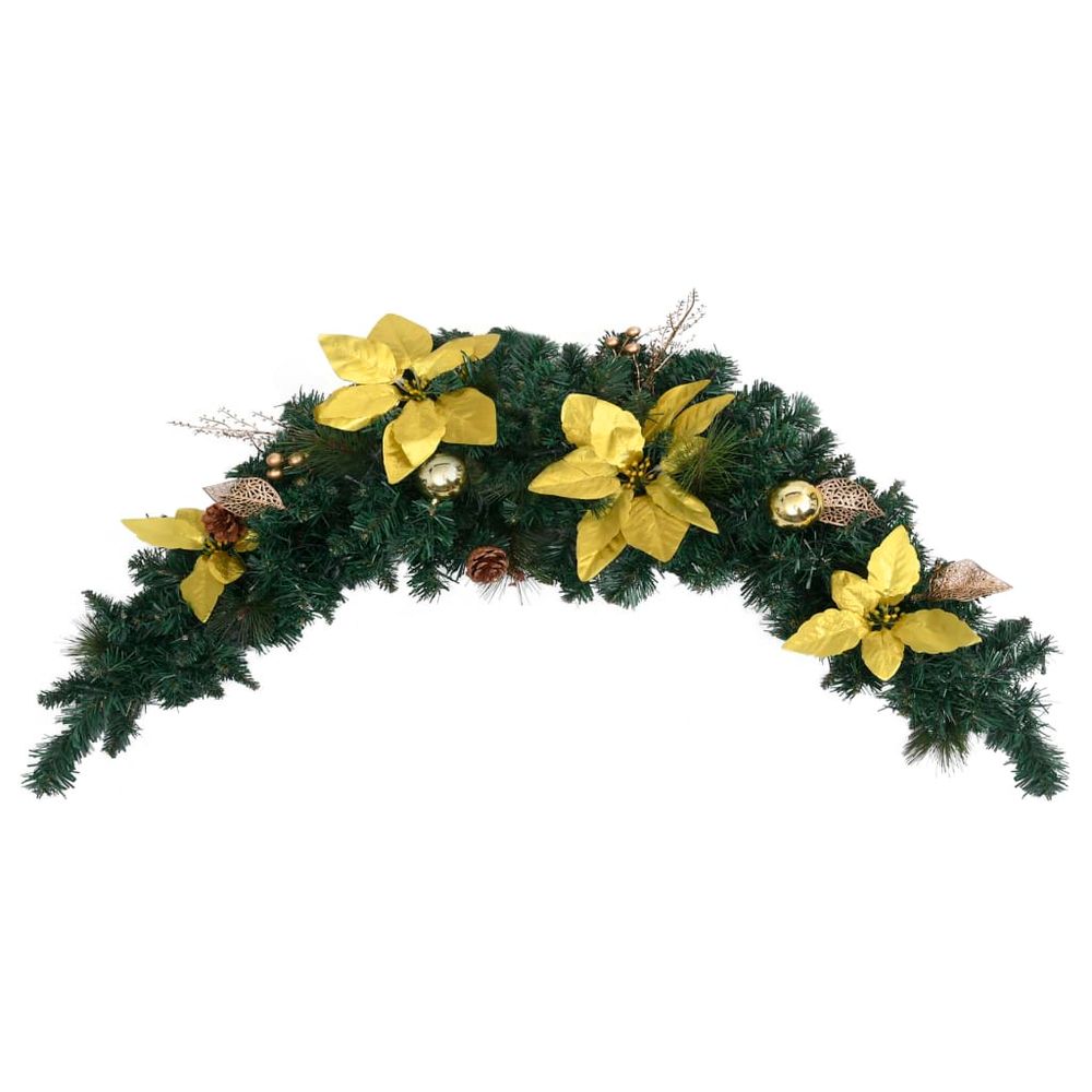 Christmas Arch with LED Lights Green 90 cm PVC - anydaydirect