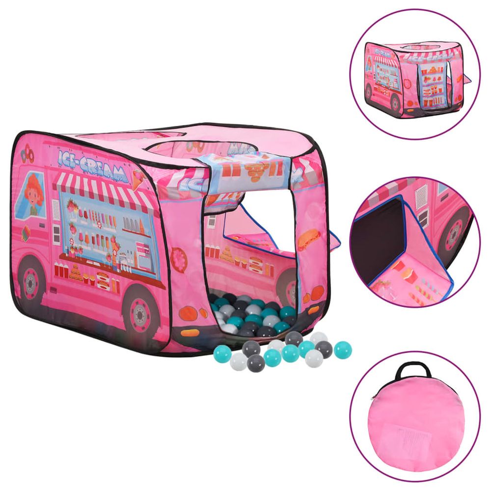 Children Play Tent with 250 Balls Pink 70x112x70 cm - anydaydirect
