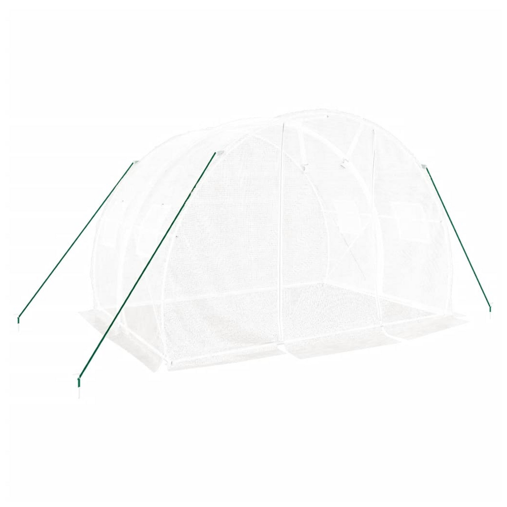 vidaXL Greenhouse with Steel Frame White 6 m² 3x2x2 m - anydaydirect