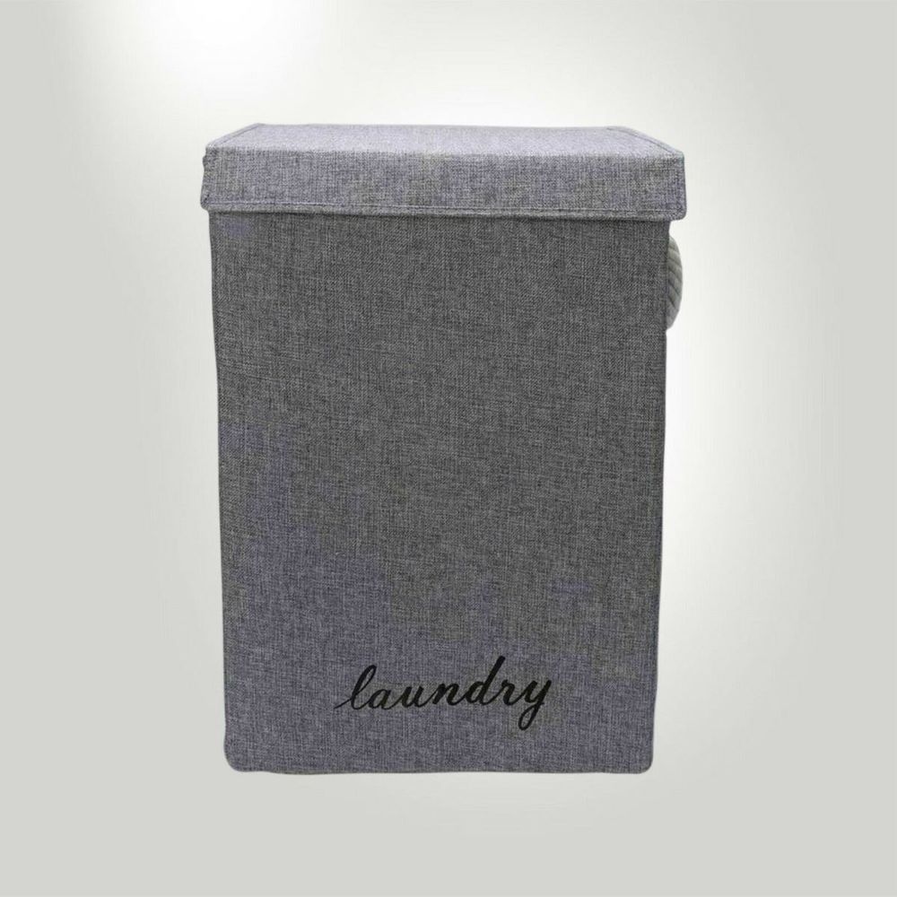 Square laundry BASKET - GREY - anydaydirect