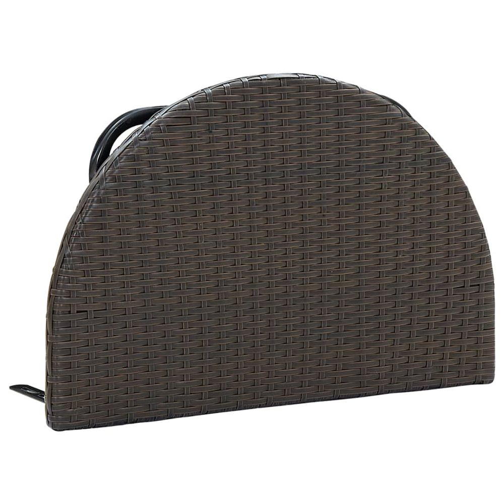 Balcony Table Brown 60x60x40 cm Poly Rattan - anydaydirect