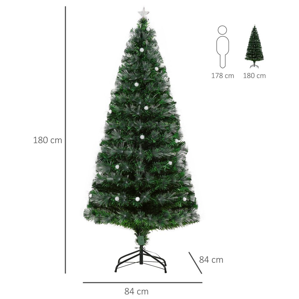 6ft White Light Christmas Tree 90 LEDs Star Topper Tri-Base Pre-Lit Home - anydaydirect