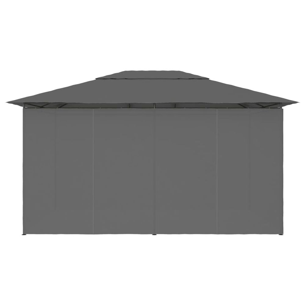 Garden Marquee with Curtains 4x3 m Anthracite - anydaydirect