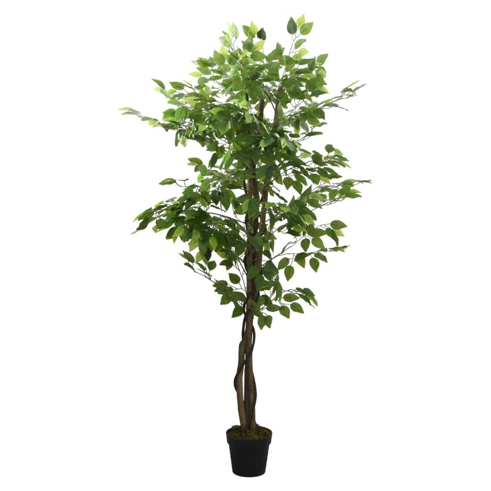 vidaXL Artificial Ficus Tree 1260 Leaves 200 cm Green - anydaydirect