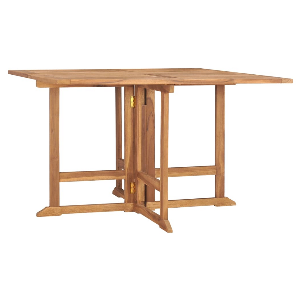 Folding Garden Dining Table 110x110x75 cm Solid Wood Teak - anydaydirect