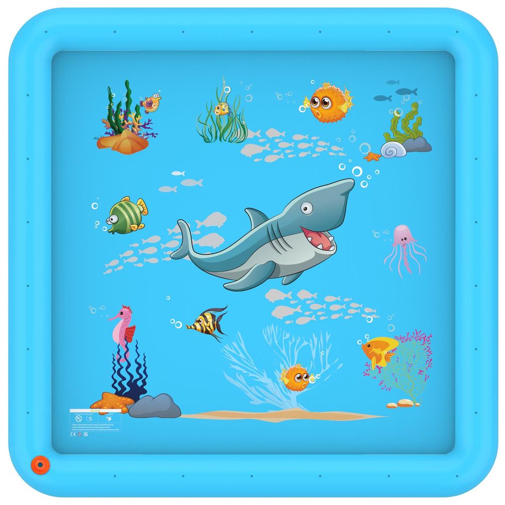 SOKA 168cm Square Inflatable Sprinkler Splash Pad Play Mat Water Summer Toy Kids - anydaydirect