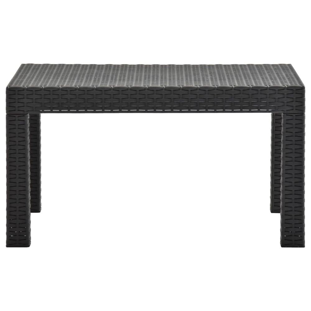 Garden Table Anthracite 58x58x41 cm PP Rattan - anydaydirect